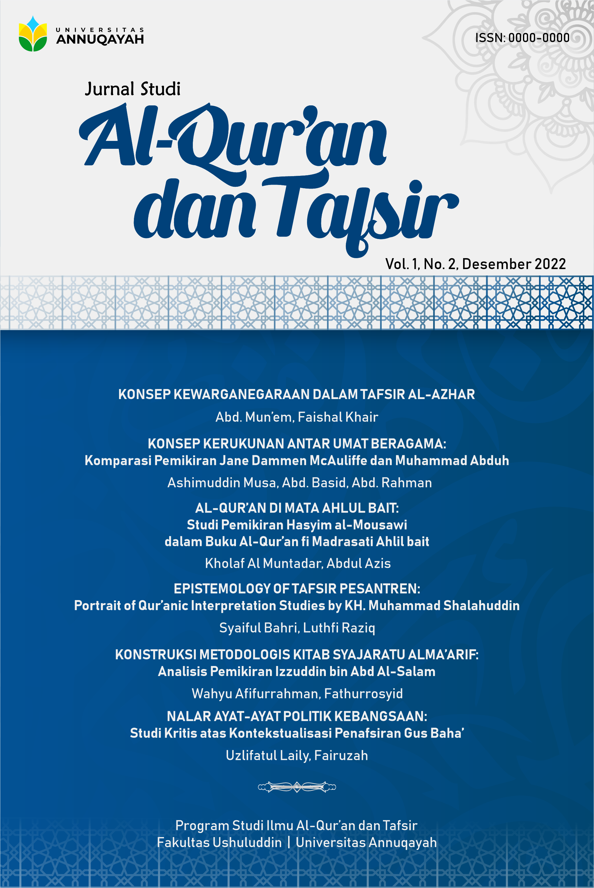 					View Vol. 1 No. 2 (2022): Desember
				